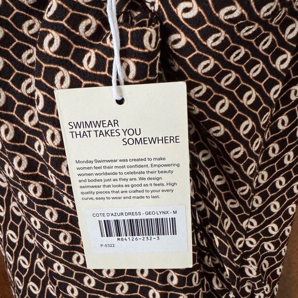 Monday Swimwear Backless Dress in Black and White - Picture 4 of 5